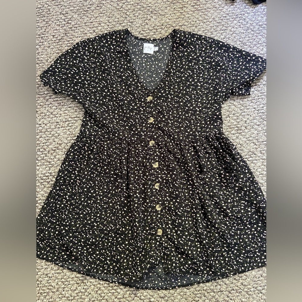 Black floral dress